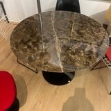 SAARINEN TABLE BROWN MARBLE EMPERADOR KNOLL