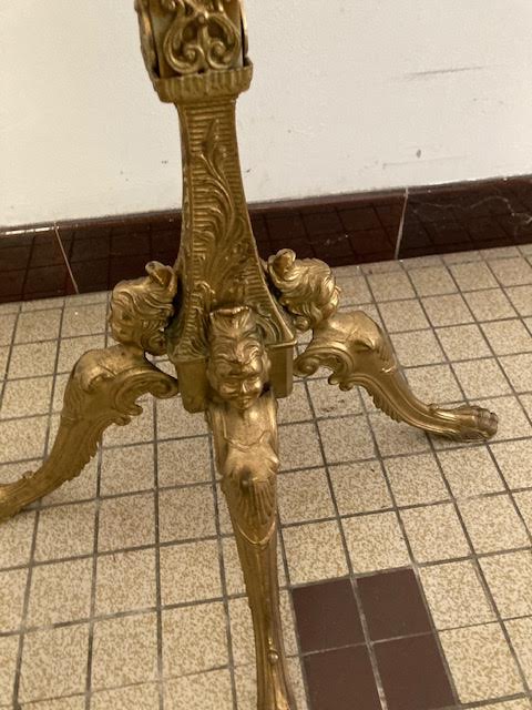 Marble and brass coat rack