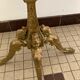 Marble and brass coat rack