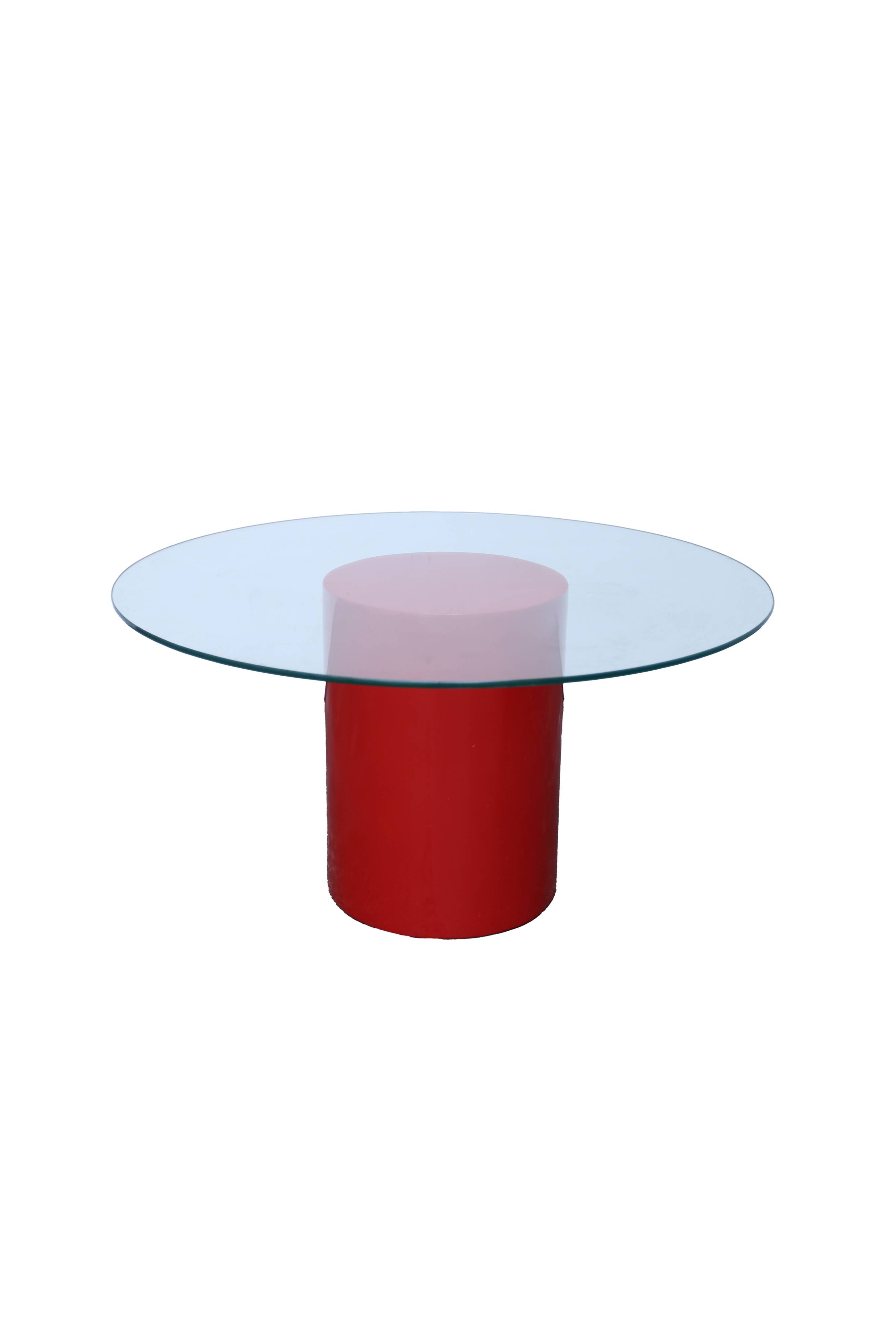 Red leg coffee table
