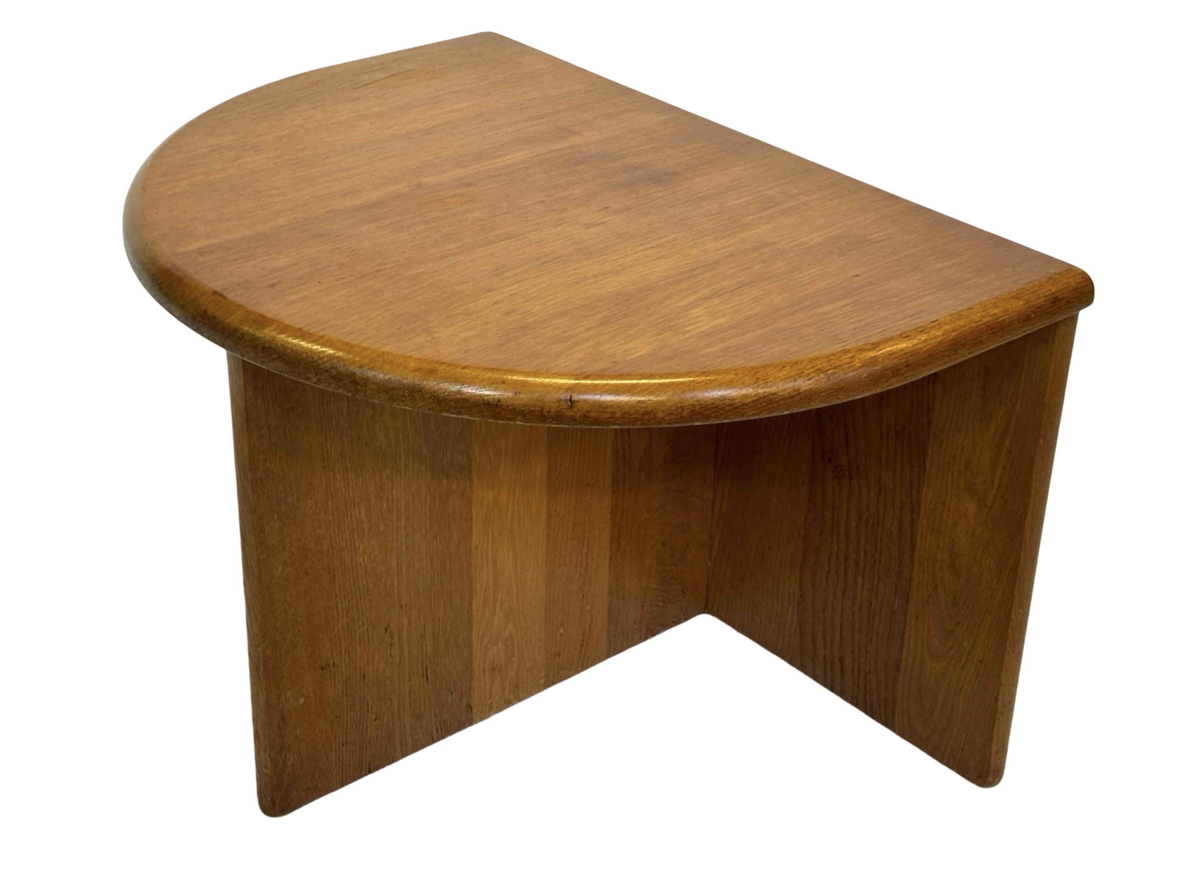 Vintage Side Table In Oak Minimalist 80's Design