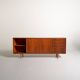 Danish teak sideboard with sliding doors, 1960s