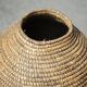Large old basket, burgundy straw and bramble, woven basket