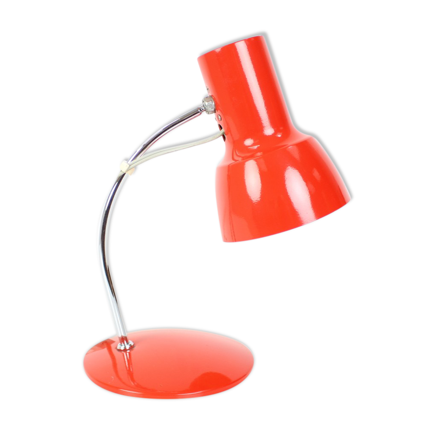 Mid-Century red table lamp / Napako, 1970's