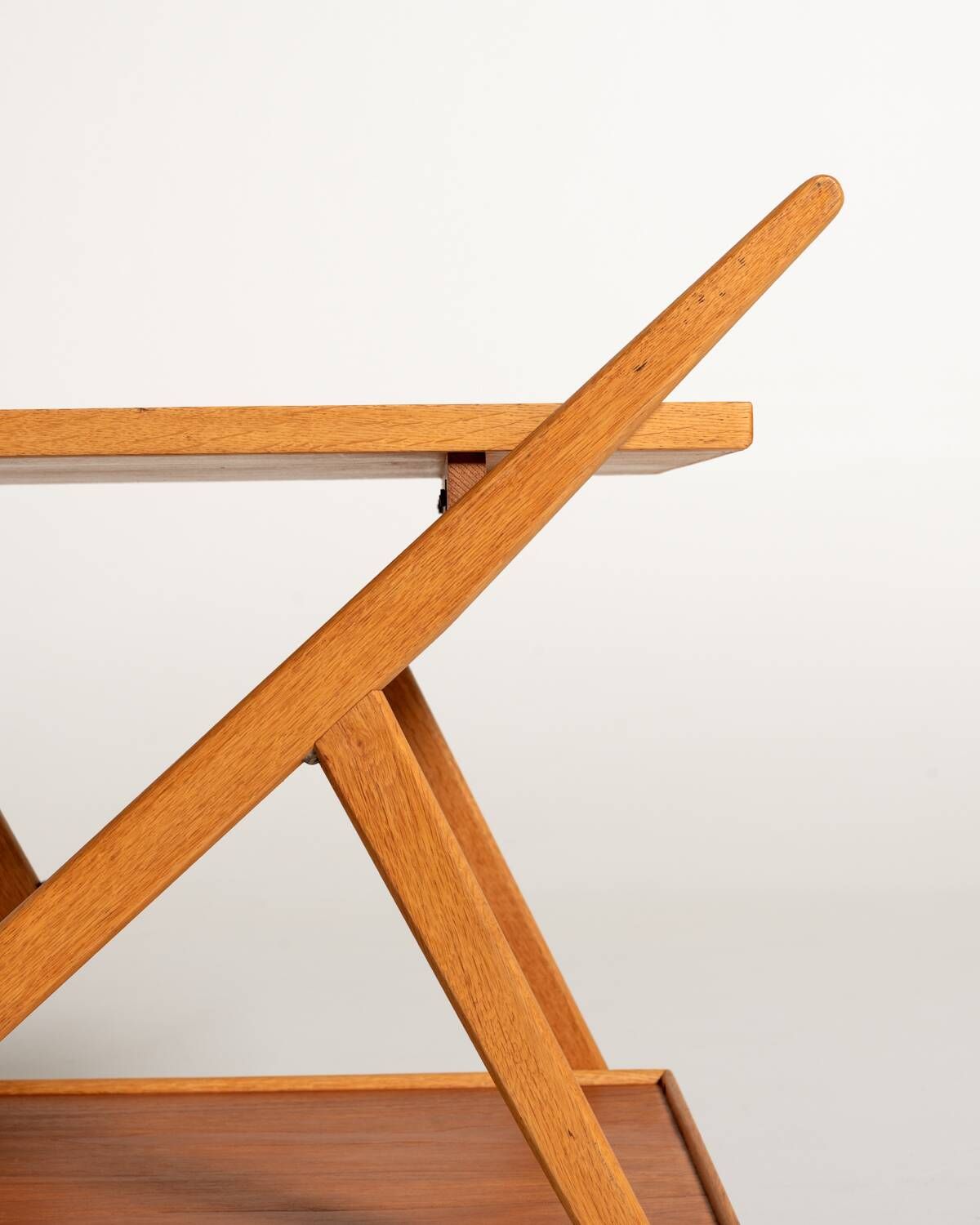 Folding Teak and Oak Trolley, Nybrofabriken