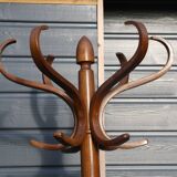 BAUMANN parrot coat rack dark beech umbrella stand olive head