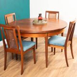 Retro teak gplan 1960s fresco dining table & 4 four chairs by victor wilkins