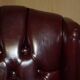 Fauteuil de bureau Chesterfield Wingback en cuir vintage