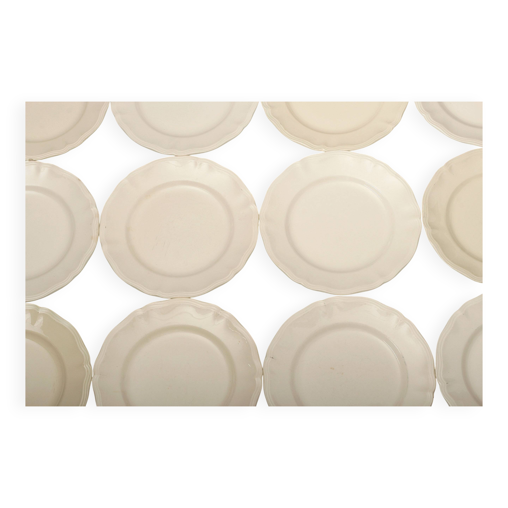 12 flat plates Sarreguemines Digoin