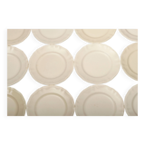 12 flat plates Sarreguemines Digoin