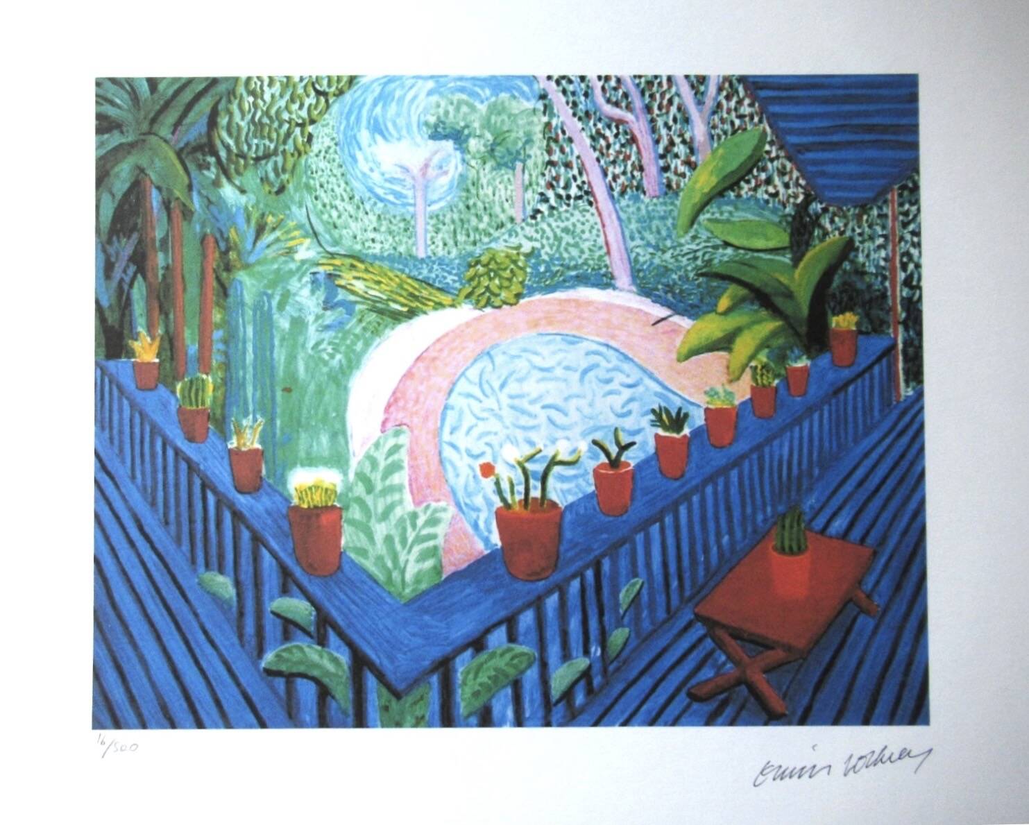 Lithograph by David Hockney, signed and numbered.
