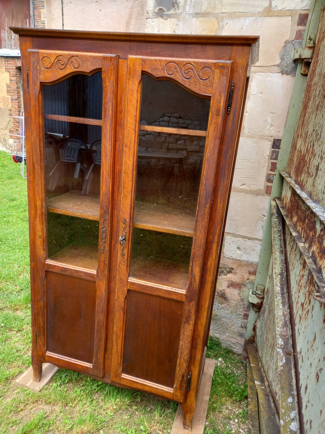 Antique wooden display case