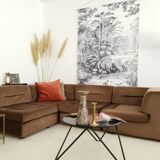 Vintage brown velvet sofa
