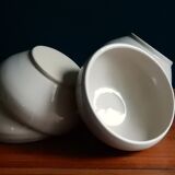 5 stoneware bowls Digoin Sarreguemines grespots