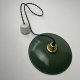 Old green enamel pendant 24.5 cm