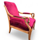 Paire de fauteuils anciens accoudoirs têtes de cygnes