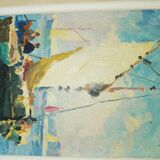 Oil on cardboard showing St Tropez