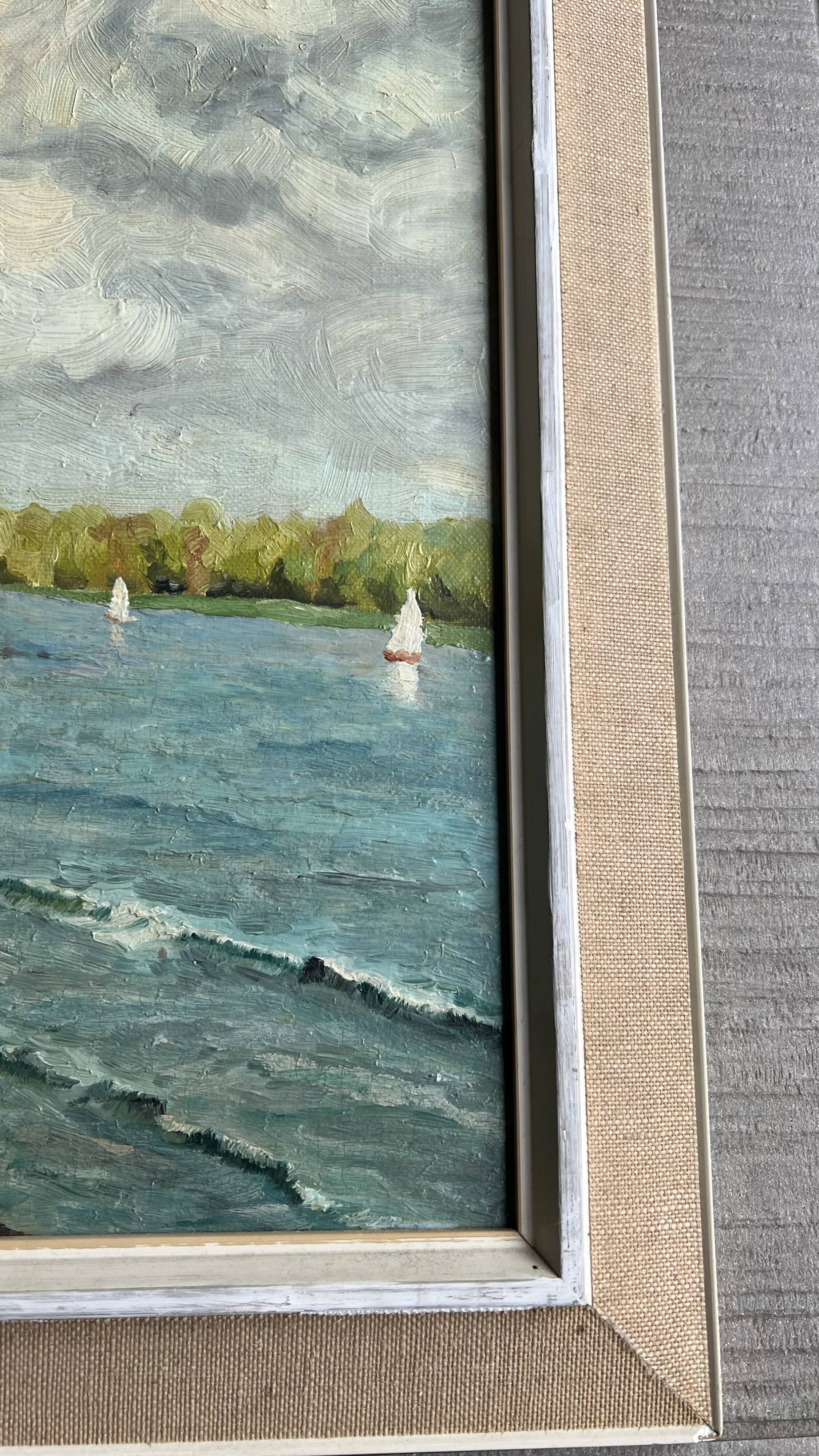 Painting, oil on canvas, signed, impressionism 1930s