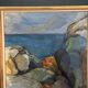 Large Original Swedish Oil on Canvas – “Storm Clouds Bohuslän” by Stig Delang – Signed – Vintage & Framed