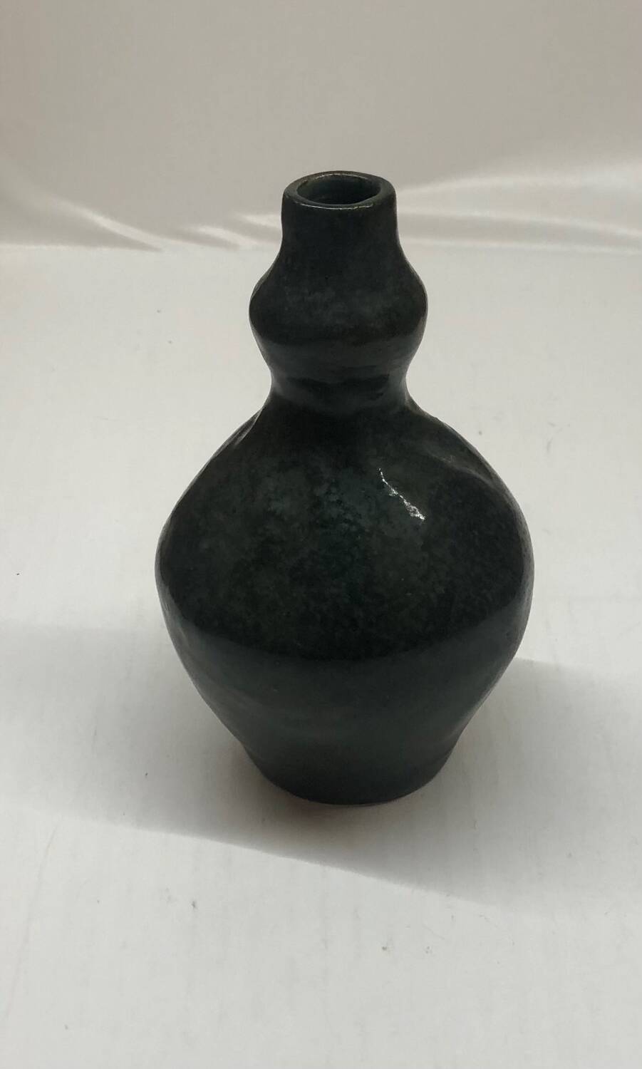 Blue ceramic vase signed AP