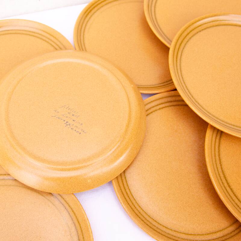 11 Sarreguemines sandstone flat plates Lorraine art workshop