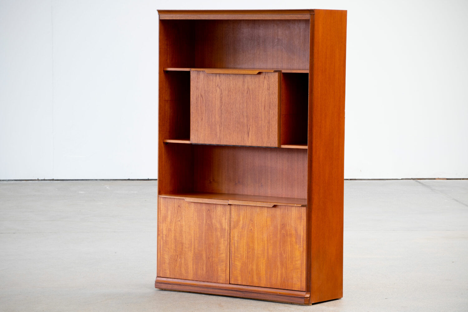 Scandinavian teak library with office 1960