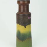 1960s 70s vintage scheurich VASE model 205-32 matte glaze shades of yellow