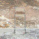 Bar stool high scoubidou vintage structure chrome