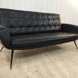 3-seater sofa and 2 vintage armchairs feet compass