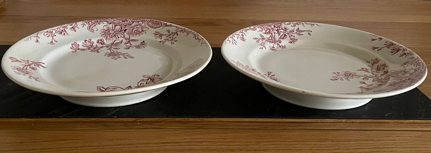Set of two Terre de fer compote bowls, Althea model