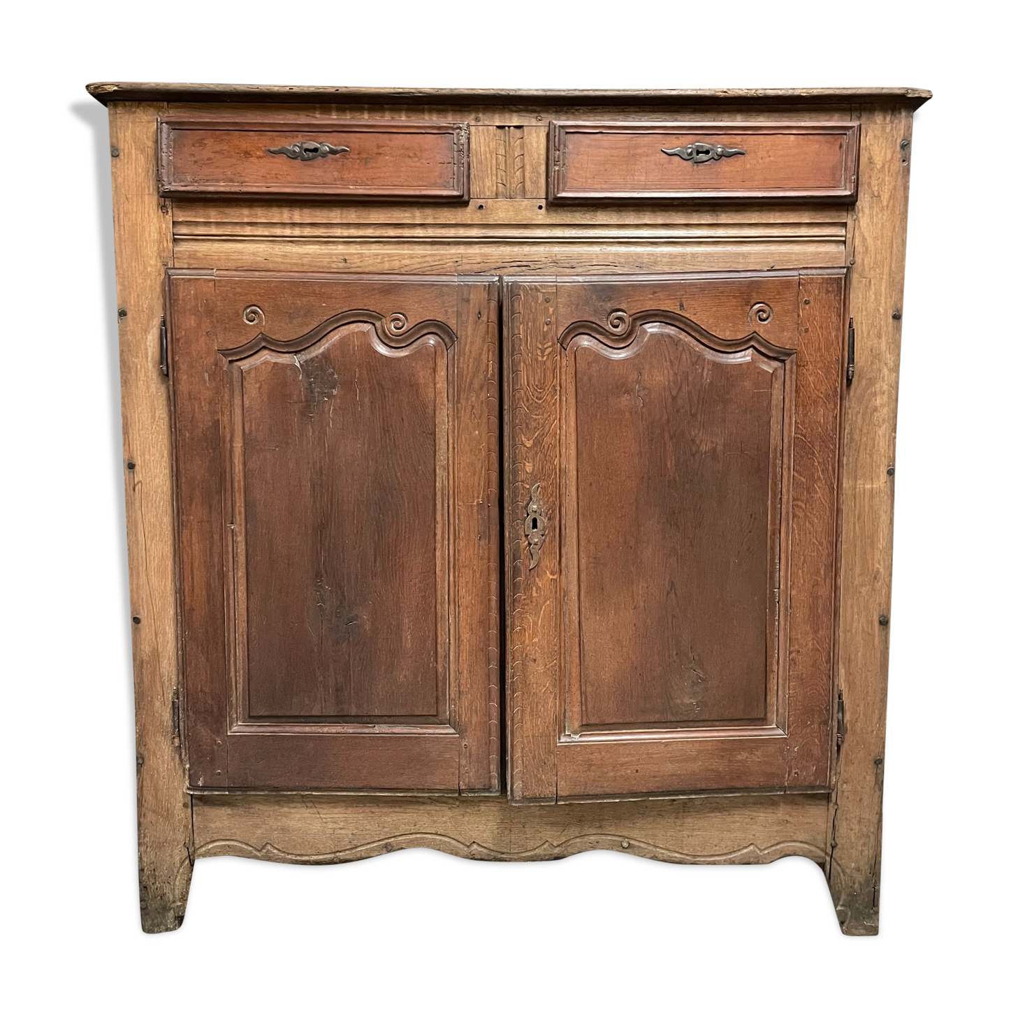 Buffet ancien XVIII Louis XV bois massif art populaire campagne enfilade meuble