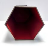 Porte-parapluie hexagonal en métal émaillé noir et acier satiné par Velca