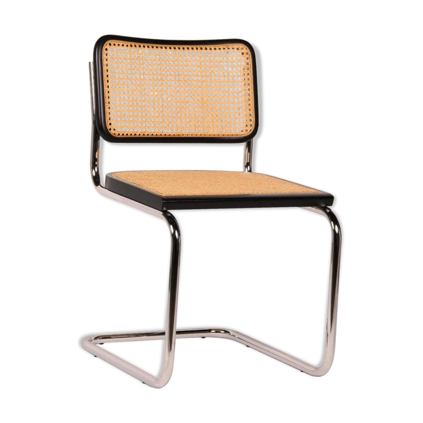 Cesca B32 black chair in the style of Marcel Breuer