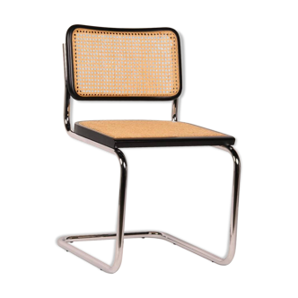 Chaise Cesca B32 noire dans le goût de de Marcel Breuer