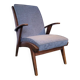 Scandinavian armchair in wood and fabric from the 50s