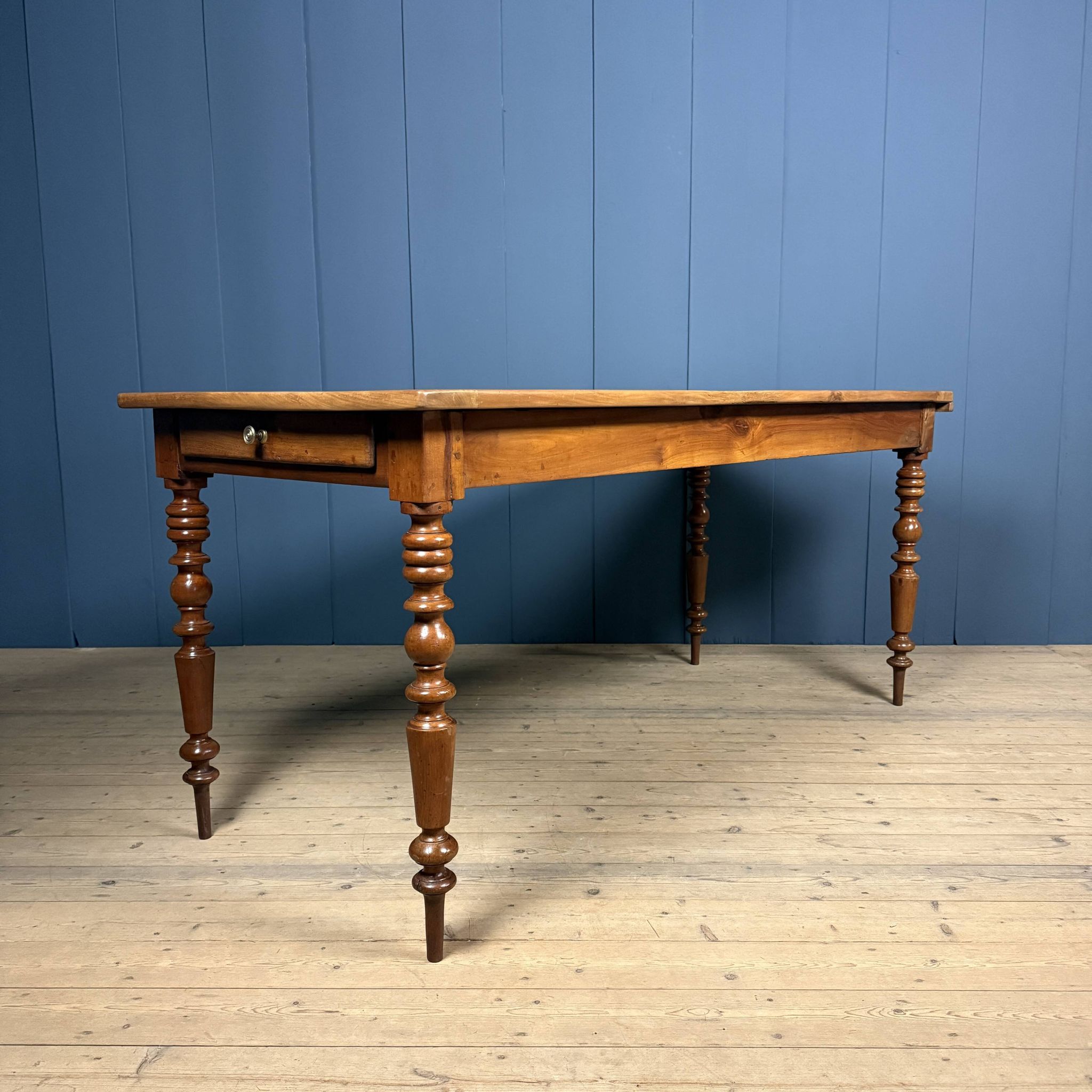 Antique cherry wood dining table, France