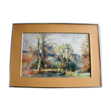 Vue de Village Indre-et-Loire de Pierre Dimanche ( 1919-1986)