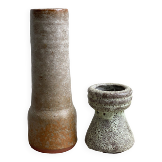 Set of 2 vintage ceramic vases