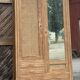 Vintage antique wardrobe in raw wood and cane: hanging space + shelves