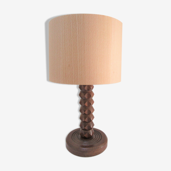 Solid wood lamp foot "diamond tip" years 40-50