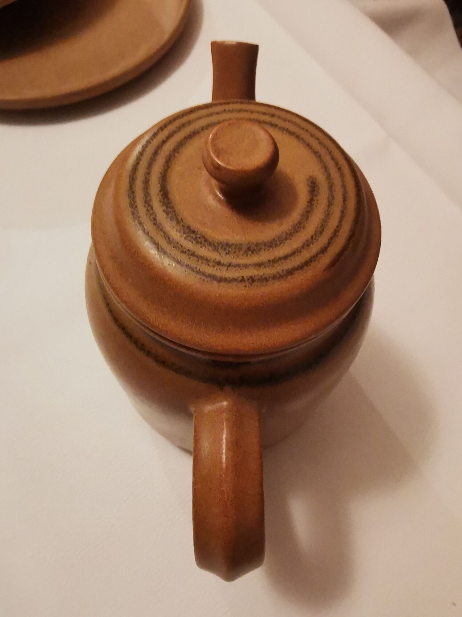 Coffee service or tea in Sarguemine sandstone from the 'Art Workshop of Lorraine'