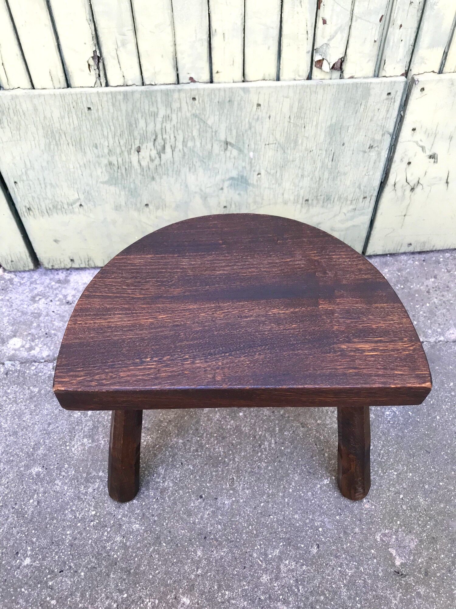 Vintage solid wood tripod stool
