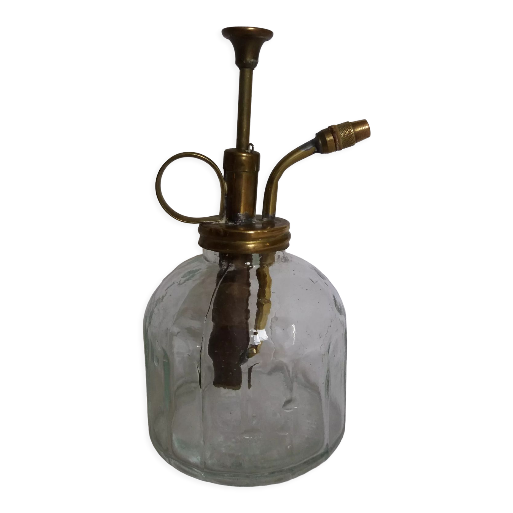 Glass and brass plant spray