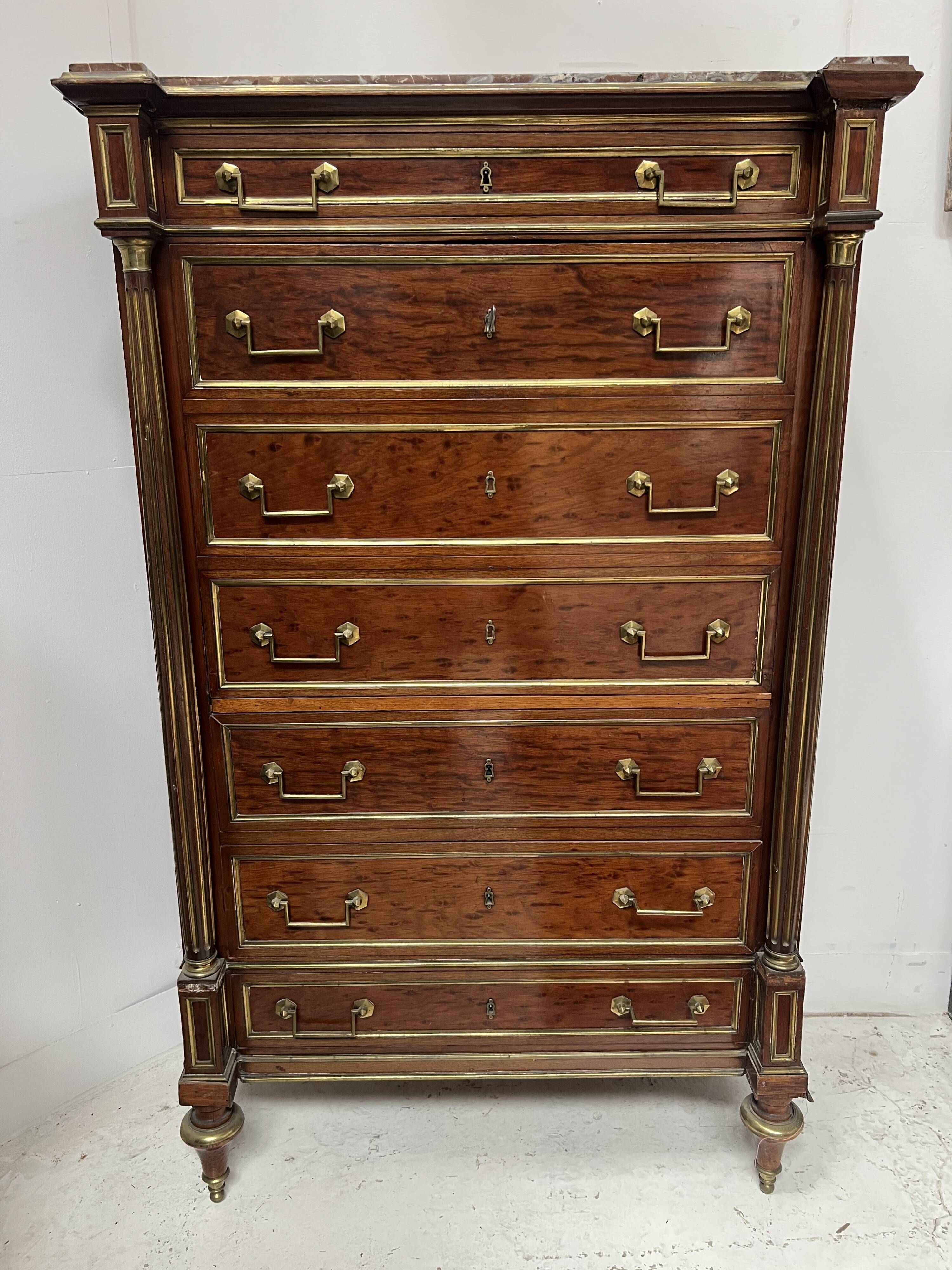 Napoleon III secretary in Louis XVI style made of mahogany, 19th century.