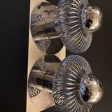 Double "spring" wall light Andréa Lazzari. Vintage.