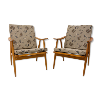 Pair of midcentury armchairs by Jaroslav Šmídek for Ton, 1970´s