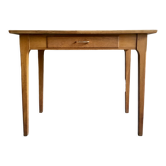 Vintage drawer table or desk in light wood 1950