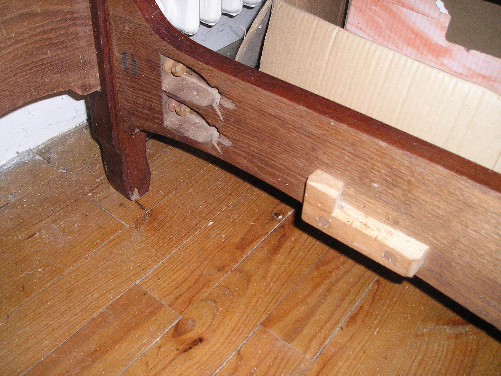 Old mahogany bed wood 190 x 85