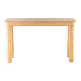 Woven rattan console
