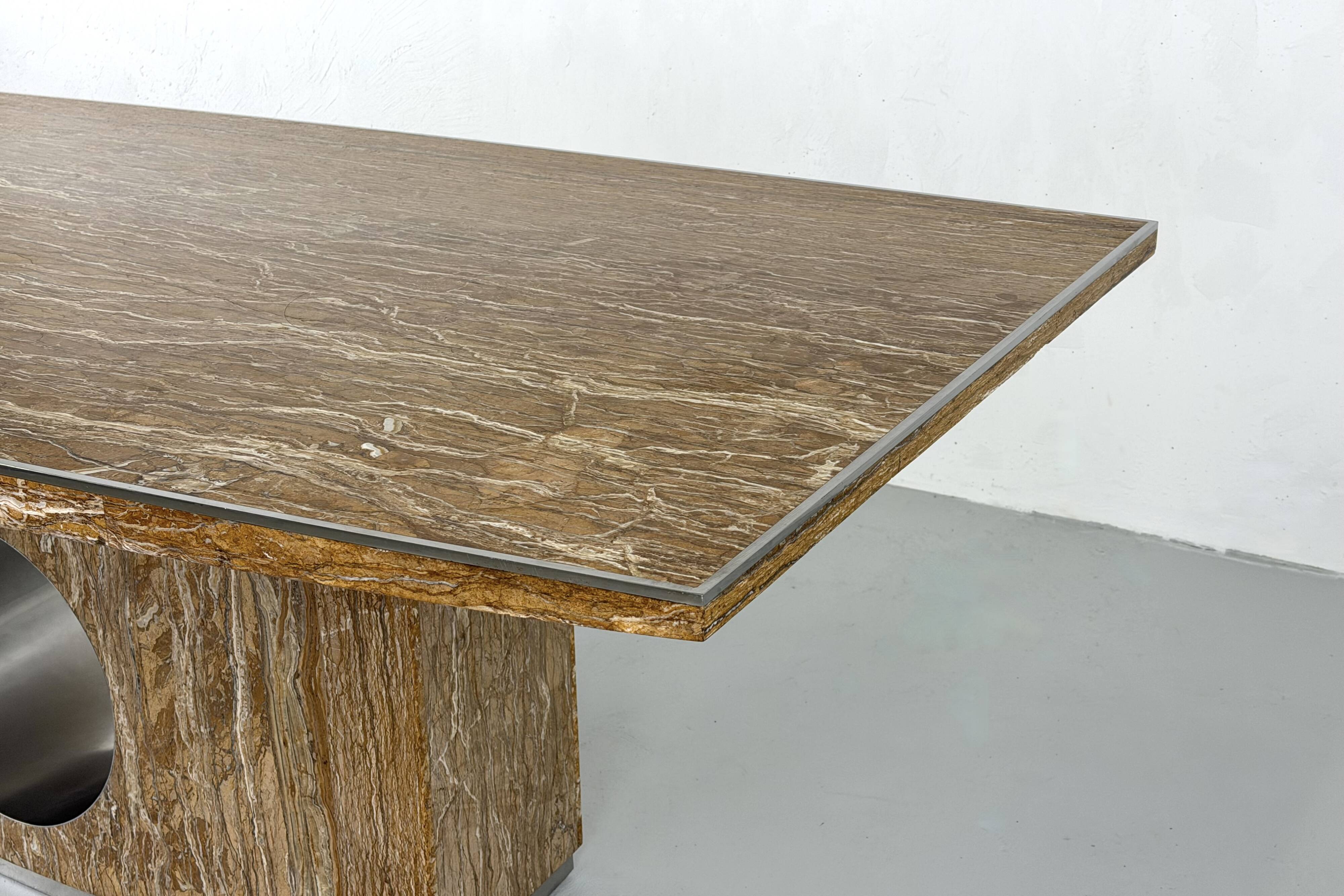 Dining table in marble by Willy Rizzo, Italy - 1960s